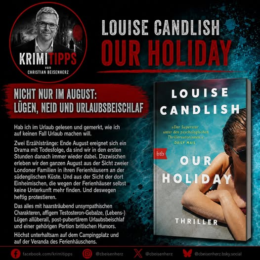 Krimitipp-Kachel zu Our Holiday von Louise Candlish
